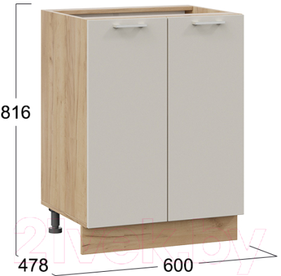 Шкаф-стол кухонный ТриЯ Габриэлла 1Н6 (дуб крафт золотой/крем)