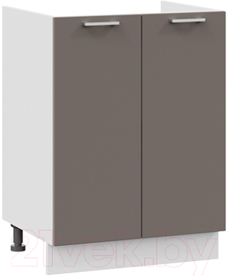 Шкаф под мойку ТриЯ Габриэлла 1Н6М (белый/муссон) - фото