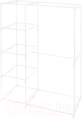 Стеллаж El Casa С вешалкой / 240220 (белый) - фото