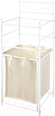 Стеллаж El Casa С 2-мя полками и корзиной для белья / 240218 - фото