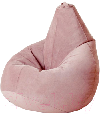 Бескаркасное кресло Kreslomeshki Груша XXL / GV-130x90-P (пудра) - фото