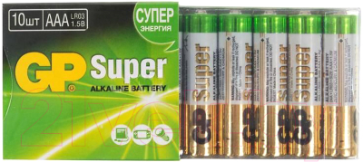 Комплект батареек GP Batteries Super Alkaline ААА / GP 24A-2CRB10 - фото
