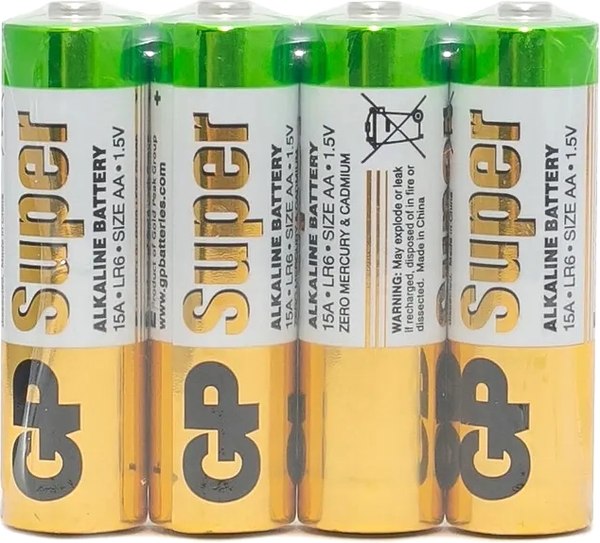 Комплект батареек GP Batteries Super Alkaline АА / GP 15ARS-2SB4 - фото