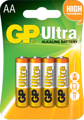 Комплект батареек GP Batteries Ultra Alkaline АА / GP 15AU-CR4 Ultra - фото