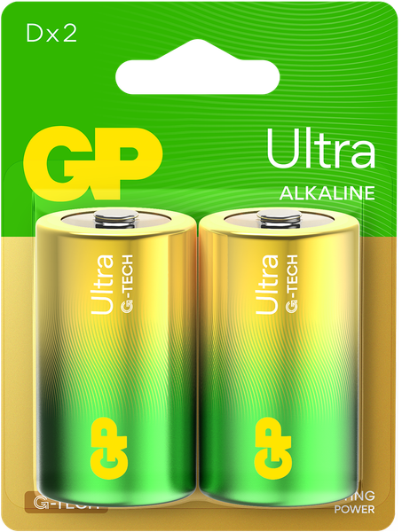 Комплект батареек GP Batteries Ultra Alkaline D / GP 13AU-CR2 - фото