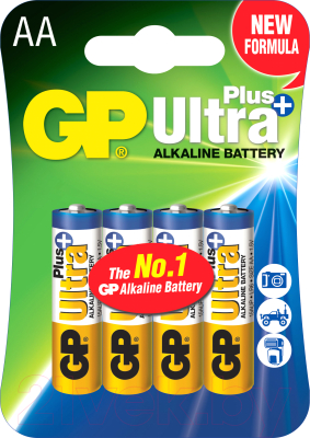 Комплект батареек GP Batteries Ultra Plus Alkaline АА / GP 15AUPNEW-2CR4 - фото