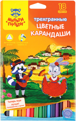 Набор цветных карандашей Мульти-пульти Енот в Испании / CP_10756 - фото
