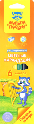 Набор цветных карандашей Мульти-пульти Енот в саванне / CP_11496 - фото