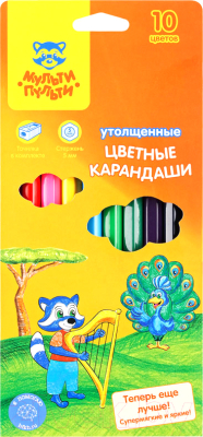 Набор цветных карандашей Мульти-пульти Енот в саванне / CP_11498 - фото