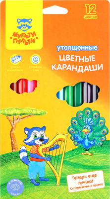 Набор цветных карандашей Мульти-пульти Енот в саванне / CP_11500 - фото