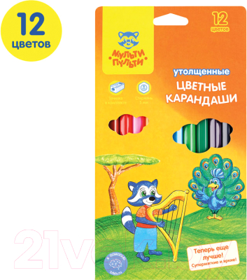 Набор цветных карандашей Мульти-пульти Енот в саванне / CP_11500