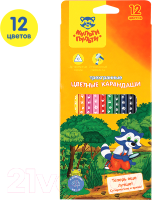Набор цветных карандашей Мульти-пульти Енот-следопыт / CP_20537