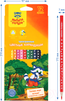 Набор цветных карандашей Мульти-пульти Енот-следопыт / CP_20537
