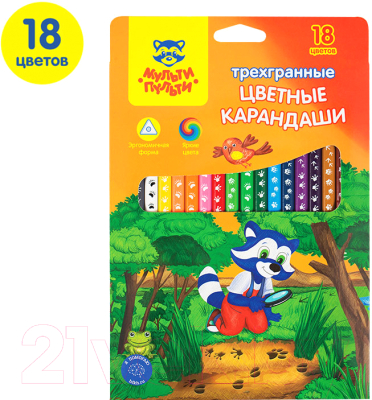 Набор цветных карандашей Мульти-пульти Енот-следопыт / CP_20539