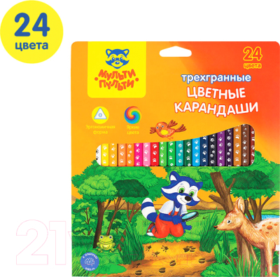 Набор цветных карандашей Мульти-пульти Енот-следопыт / CP_20541