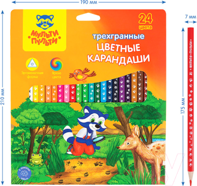 Набор цветных карандашей Мульти-пульти Енот-следопыт / CP_20541