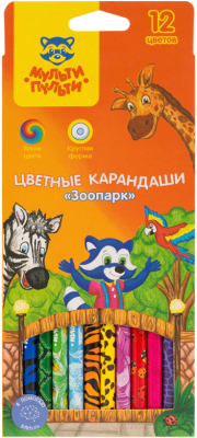 Набор цветных карандашей Мульти-пульти Зоопарк / CP_19277 - фото