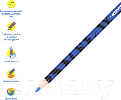 Набор цветных карандашей Мульти-пульти Зоопарк / CP_19277