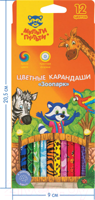 Набор цветных карандашей Мульти-пульти Зоопарк / CP_19277