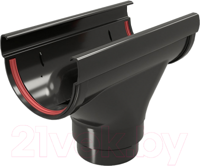 Воронка водосточная Grand Line Дизайн ПВХ 135 RAL 9005 - фото