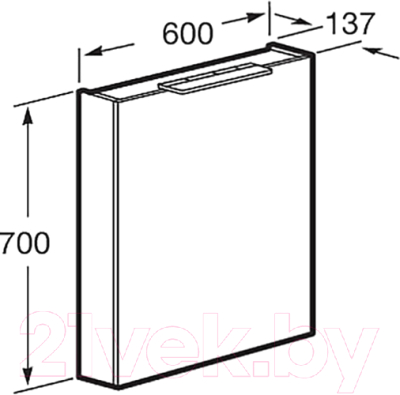 Шкаф с зеркалом для ванной Roca Oleta 60 / A857645515