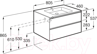 Тумба под умывальник Roca The Gap 80 / A857399806