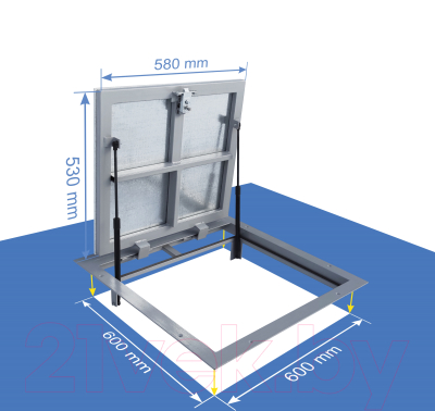 Люк напольный Lukoff Гарант 60x60