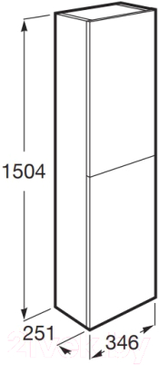 Шкаф-пенал для ванной Roca The Gap 150 / A857427806