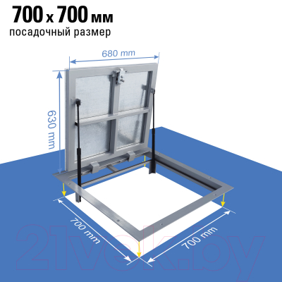 Люк напольный Lukoff Гарант 70x70