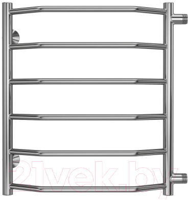 Полотенцесушитель водяной Terminus Виктория П6 500x600 (боковое подключение 500, RAL 9005) - фото
