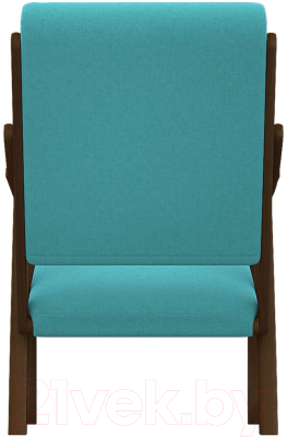 Кресло мягкое Мебелик Вега 10 (бирюза/орех)