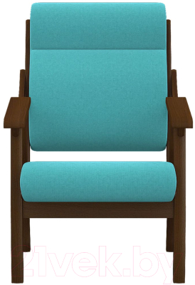 Кресло мягкое Мебелик Вега 10 (бирюза/орех)