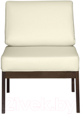 Кресло мягкое Мебелик Массив (экокожа крем/орех)