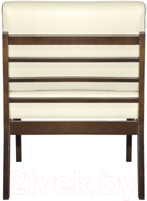 Кресло мягкое Мебелик Массив (экокожа крем/орех)