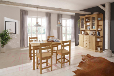 Обеденный стол Dipriz Indra 120 / Д.60019.2 (без вставки/бейц/масло)