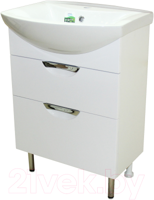 Тумба с умывальником СанитаМебель Камелия-64.12 Д3 + Грация - фото