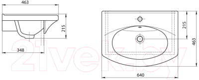 Тумба с умывальником СанитаМебель Камелия-65 Д3 + Новая Грань