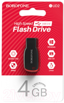 Usb flash накопитель Borofone BUD2 4Gb