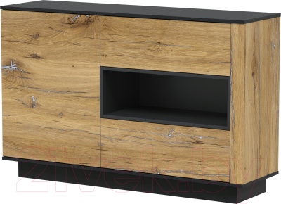 Комплект мебели для спальни Интерлиния Quartz-15 (дуб нокс/черный)