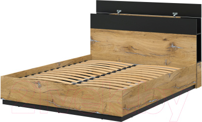 Комплект мебели для спальни Интерлиния Quartz-16 (дуб нокс/черный)