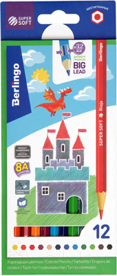 Набор цветных карандашей Berlingo SuperSoft. Замки / SS00112 - фото
