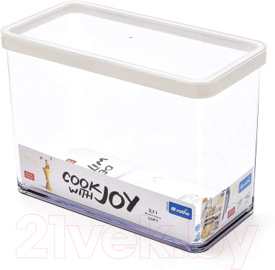 Емкость для хранения Rotho Loft Premium / 1160790000 (прозрачный/белый)