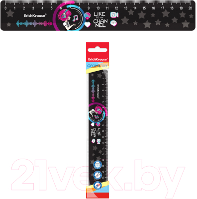 Линейка Erich Krause Top Blogger / 57858 - фото