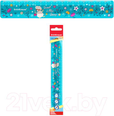 Линейка Erich Krause Flower Sheep / 57860 - фото