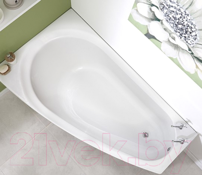 Ванна акриловая Alba Spa Baline Asymmetric 150x90 L