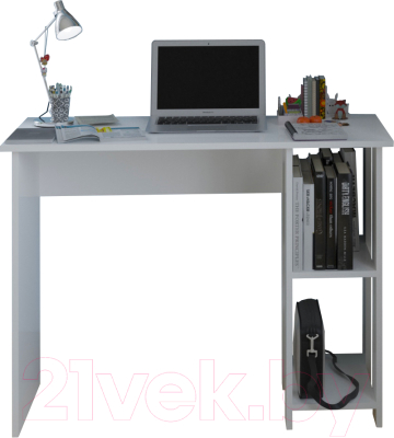 Письменный стол Премиум Глория (белый) - фото