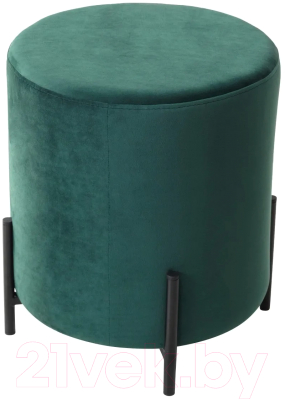Пуф M-City Феликс круглый / 461MC04210 (зеленый 19 велюр/черный) - фото