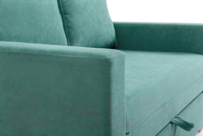 Диван KRONES Афродита выкатная 195x140 (велюр изумрудный)