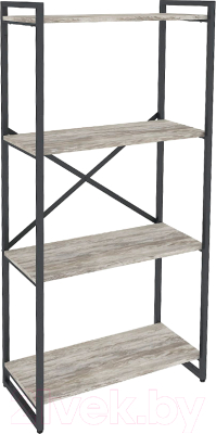 Стеллаж Gutta 4 полки (патина черный) - фото