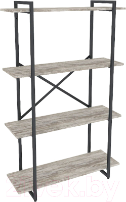 Стеллаж Gutta 4 полки 151x92x34 (патина черный) - фото